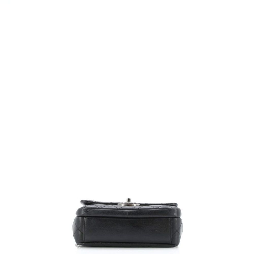 Chanel Double Carry Chain Waist Bag Quilted Goatskin Small Black - Picture 5 of 9